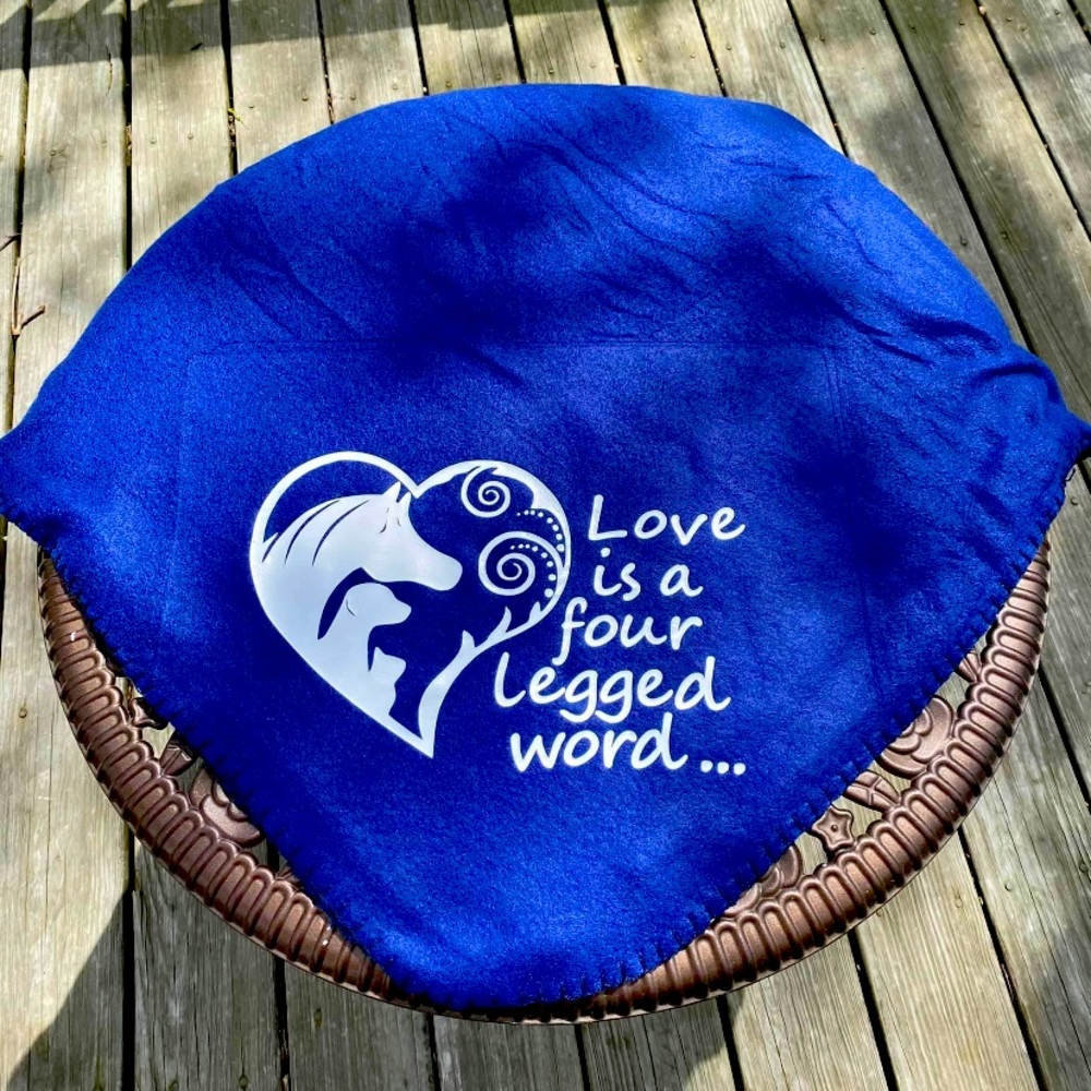 Cozy blue blanket